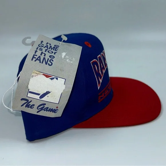 Vintage The Game NHL New York Rangers NY Blue/Red Athletic SnapBack Hat NEW